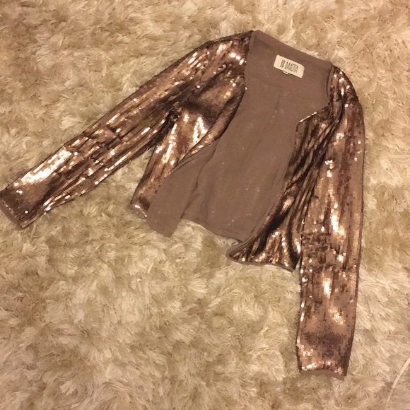 💫✨☁️ CROPPED COPPER SEQUIN JACKET ☁️ 🌙🌌 - Picture 5 of 6